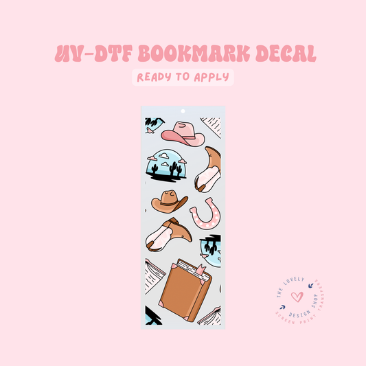Cowboy Romance - UV DTF Bookmark Decal - Feb 4