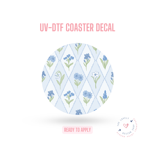 Diamond Wildflowers - UV DTF Coaster Decal - Jan 20