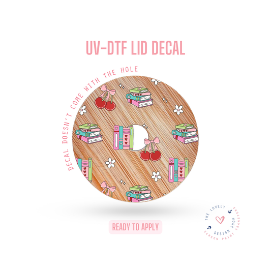 Coquette Cherry Books - UV DTF Lid Decal - Jan 14