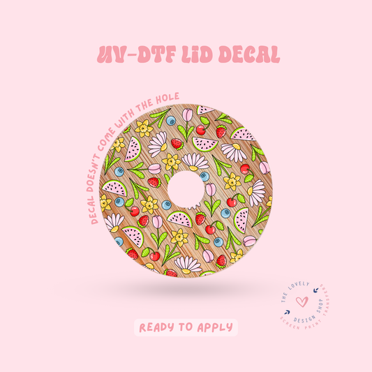 Fruit Flowers - UV DTF Bookmark Decal - Feb 12