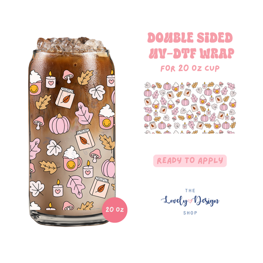 Fall Things - UV DTF 20 oz Libbey Cup Wrap - Aug 8