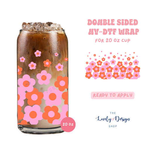 Daisies - UV DTF 20 oz Libbey Cup Wrap - Aug 8