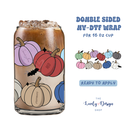 Eras Pumpkins - UV DTF 16 oz Libbey Cup Wrap - Aug 27