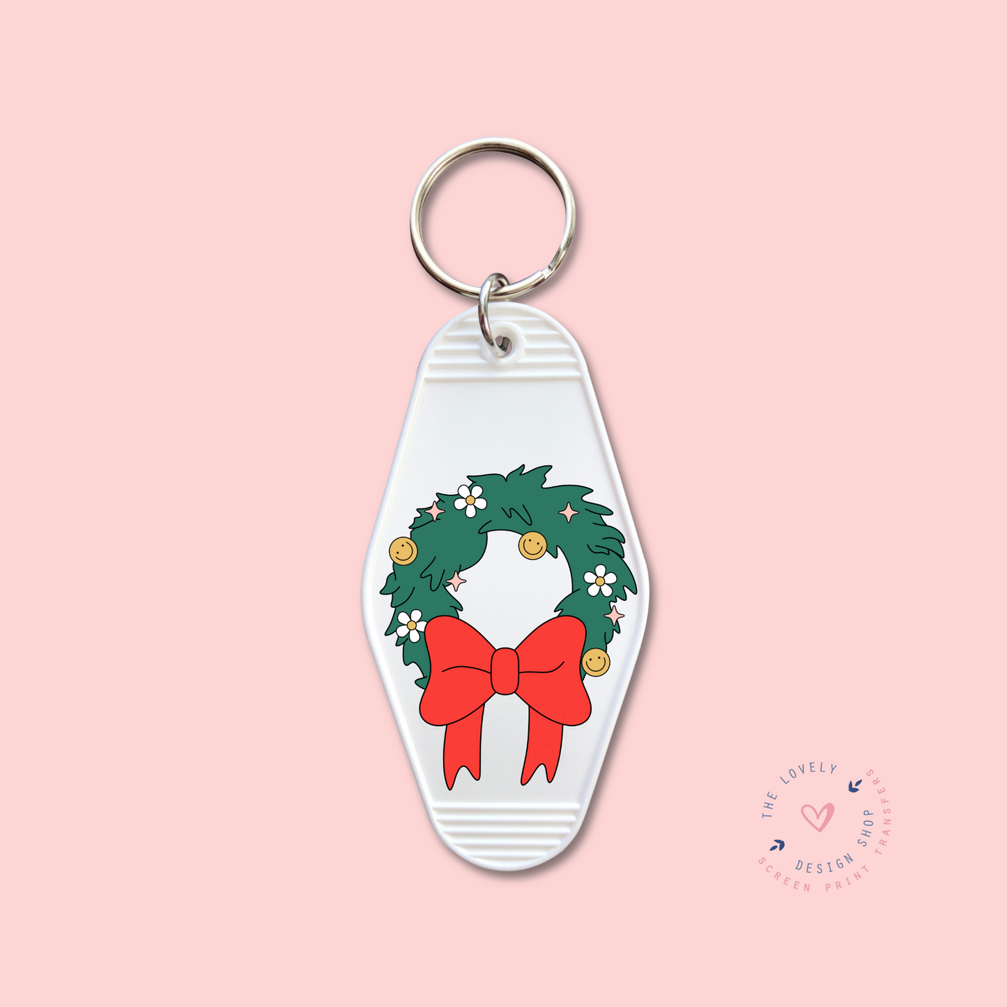 Christmas Wreath -  Keychain UV DTF Decal - Sep 30