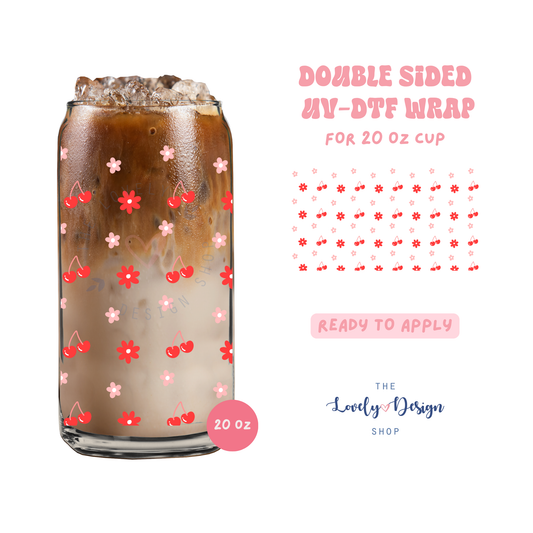 Simple Cherry - UV DTF 20 oz Libbey Cup Wrap - Aug 8