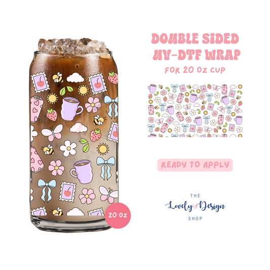 Cutest Life - UV DTF 20 oz Libbey Cup Wrap - Aug 8