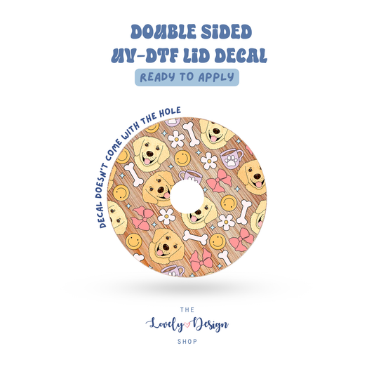 Golden Retriever - UV DTF Lid Decal - Aug 27