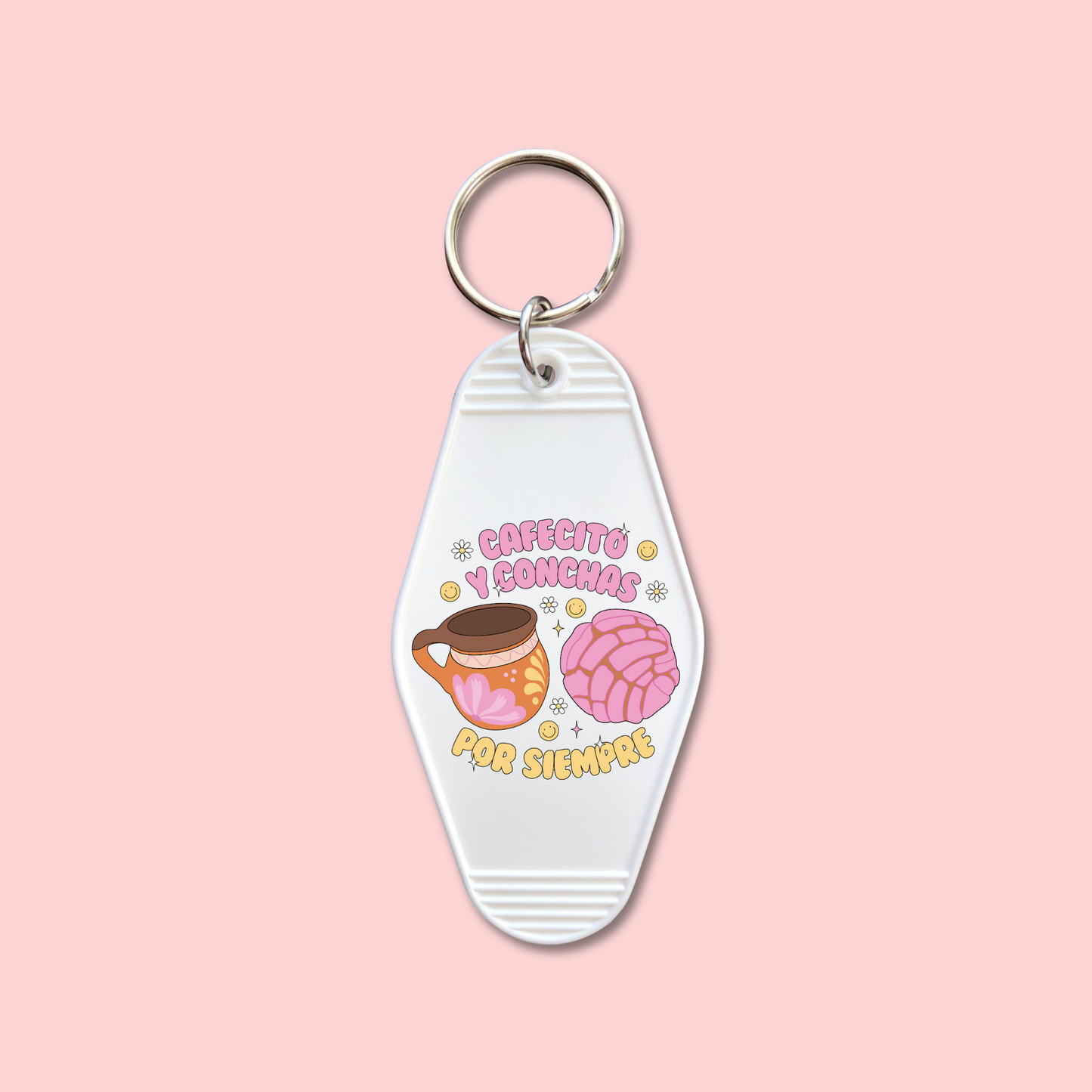 Cafecito Y Conchas Por Siempre -  Keychain UV DTF Decal - July 22