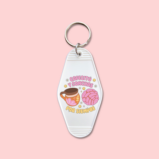 Cafecito Y Conchas Por Siempre -  Keychain UV DTF Decal - July 22