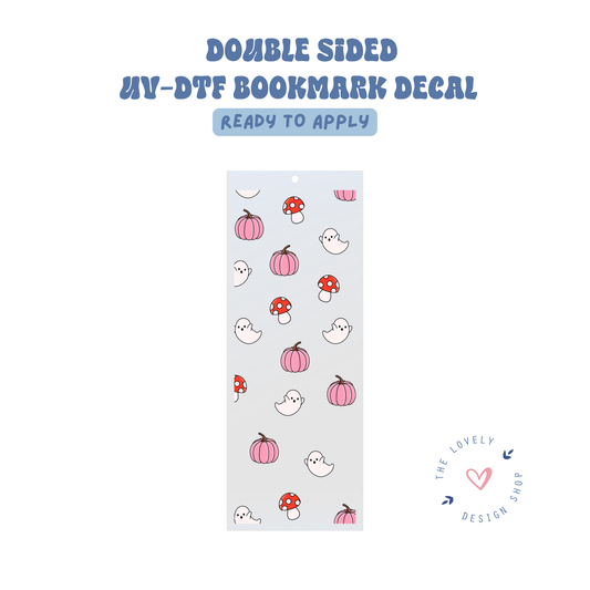 Ghosties And Mushies - UV DTF Bookmark Decal - Aug 8