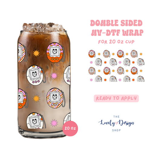 Tamagotchi - UV DTF 20 oz Libbey Cup Wrap - Aug 8