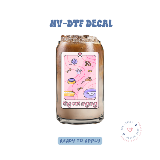 The Cat Mama Tarot Card - UV DTF Cup Decal - Apr 23