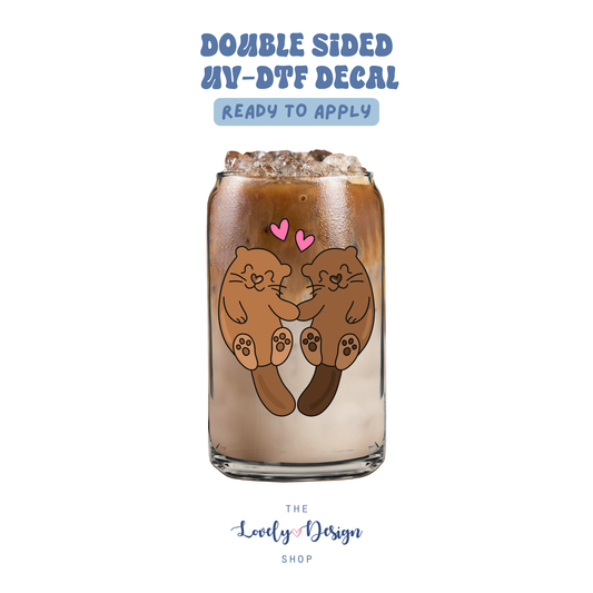 Cute Otters - UV DTF Cup Decal - Sep 15