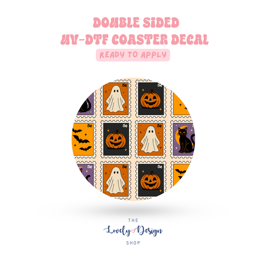 Halloween Stamps - UV DTF Coaster Decal - Aug 27