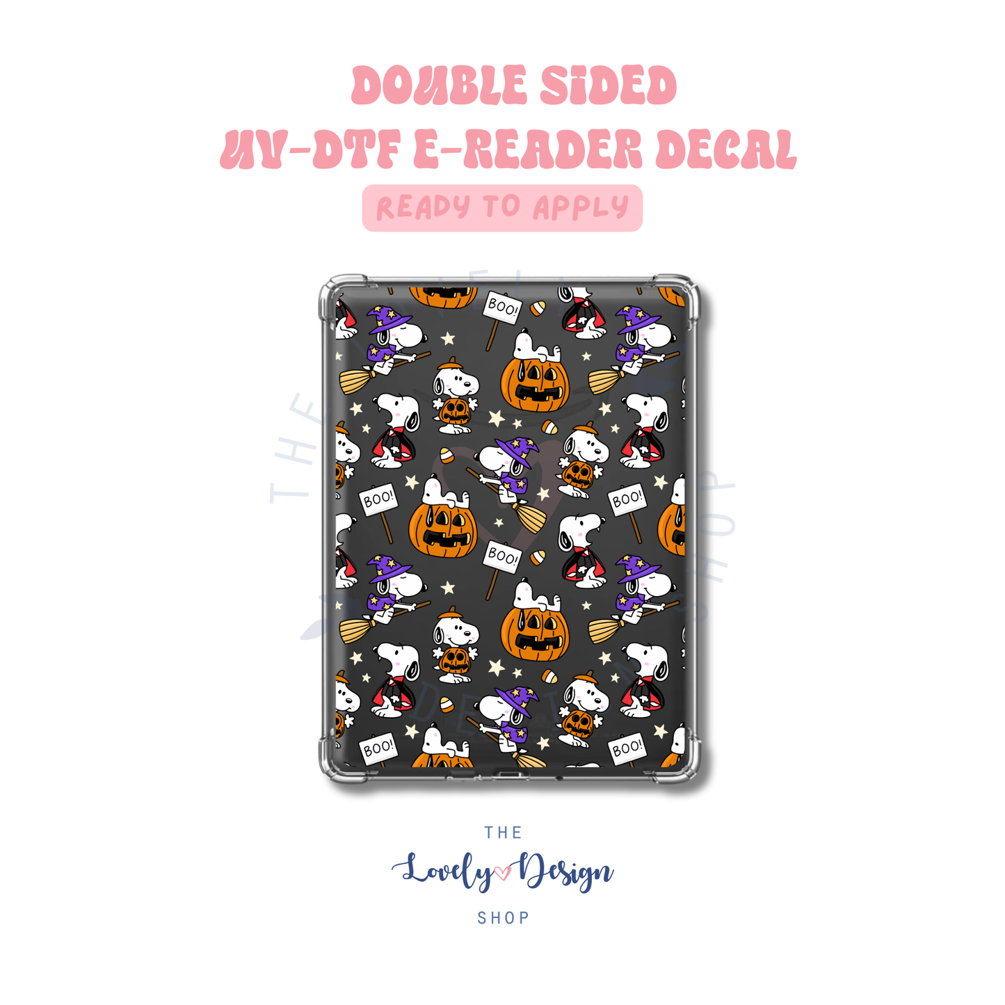 Spooky Cute Dog - UV DTF E-Reader Decal - July 24