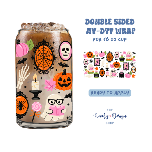 Witchy Boo Crew - UV DTF 16 oz Libbey Cup Wrap - Aug 27