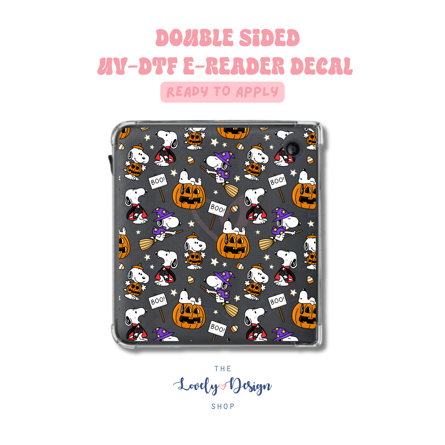Spooky Cute Dog - UV DTF E-Reader Decal - July 24