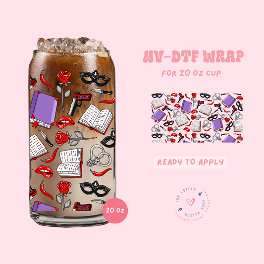 Dark Romance - UV DTF 20 oz Libbey Cup Wrap - Feb 24