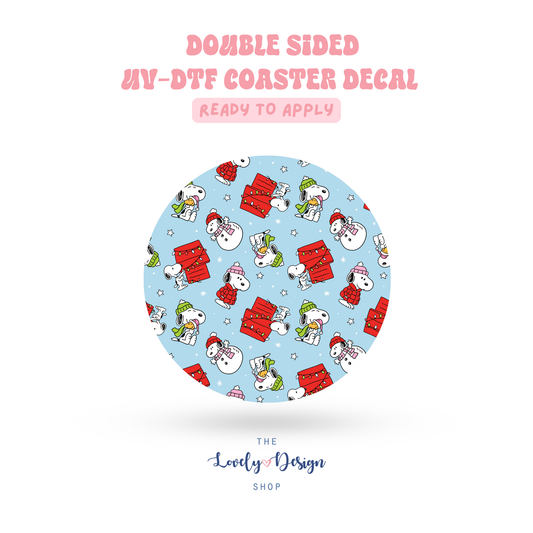 Winter Snoopy - UV DTF Coaster Decal - Sep 15
