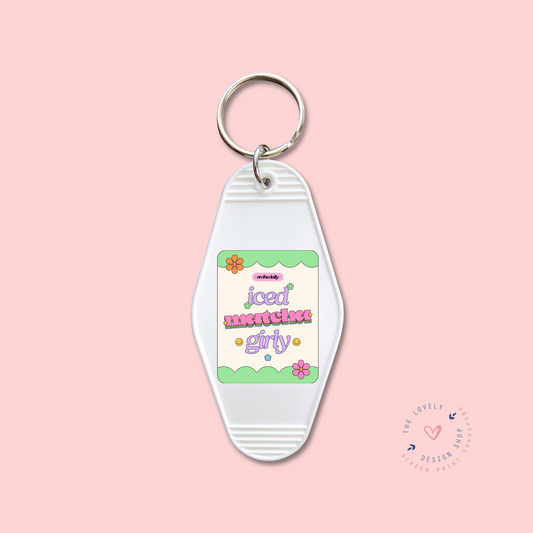 Iced Matcha Girly -  Keychain UV DTF Decal - July 29