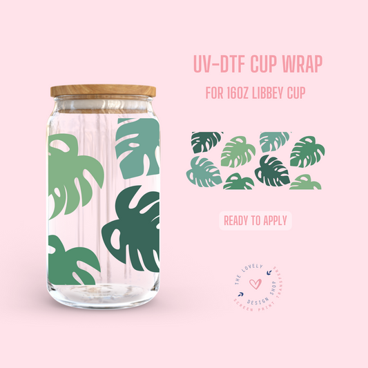 Monsterra - UV DTF 16 oz Libbey Cup Wrap (Ready to Ship)
