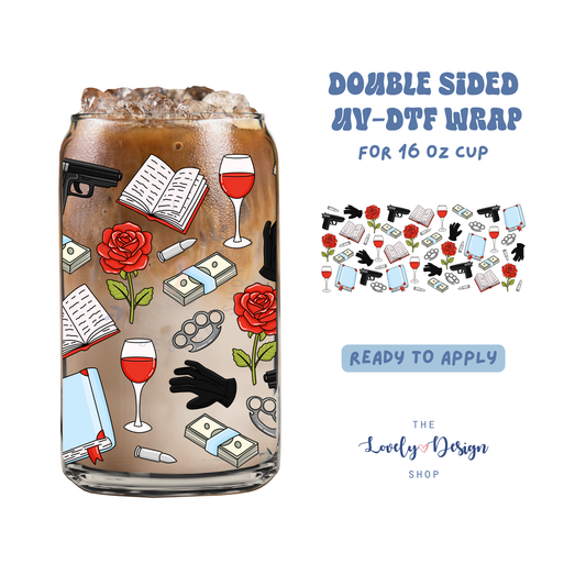 Mafia Romance - UV DTF 16 oz Libbey Cup Wrap - Aug 8