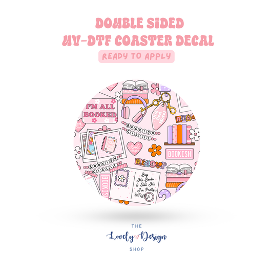 Bookish Mood Board - UV DTF Coaster Decal - Sep 15