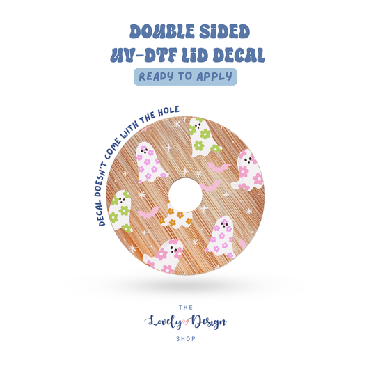 Daisy Ghosts - UV DTF Lid Decal - Aug 8