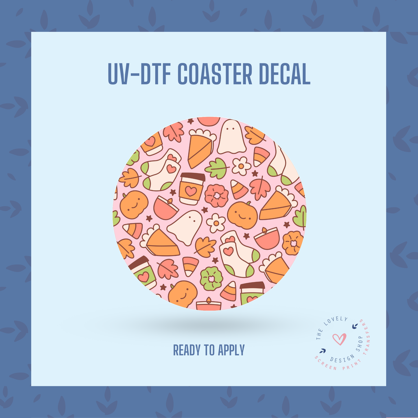 Cozy Halloween - UV DTF Coaster Decal - Aug 19