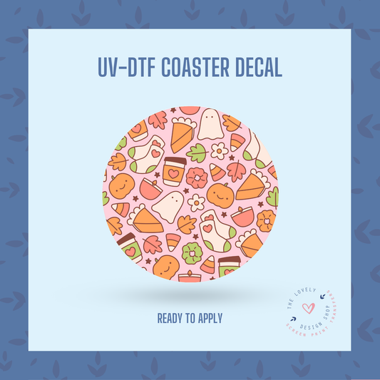 Cozy Halloween - UV DTF Coaster Decal - Aug 19