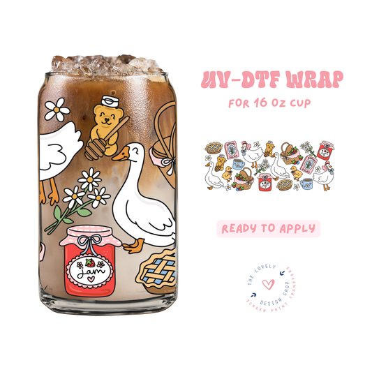 Spring Vibes - UV DTF 16 oz Libbey Cup Wrap - Jan 27