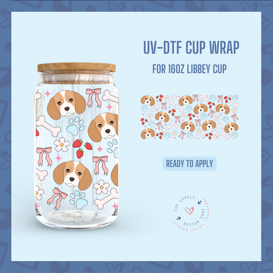 Beagle - UV DTF 16 oz Libbey Cup Wrap - Aug 26
