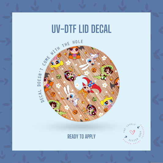 Halloween Costumes Sisters - UV DTF Lid Decal - Aug 19