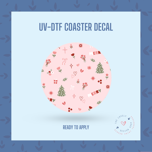 Muted Christmas - UV DTF Coaster Decal - Oct 8