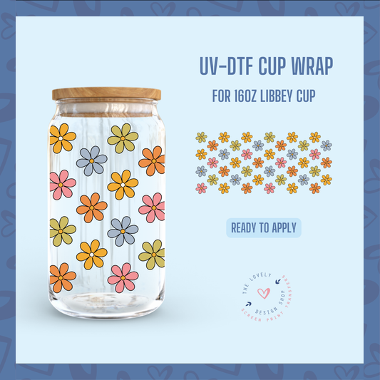 Only Flowers - UV DTF 16 oz Libbey Cup Wrap (Ready to Ship) Jun 17