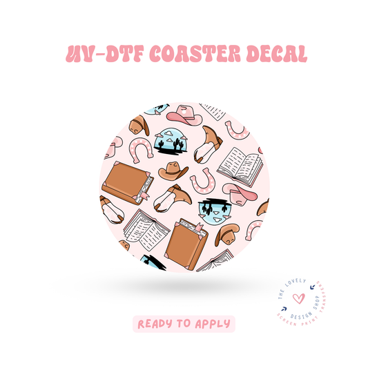 Cowboy Romance - UV DTF Coaster Decal - Feb 4