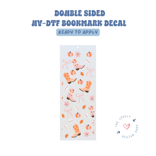 Autumn Cowgirl - UV DTF Bookmark Decal - Aug 8