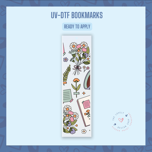 Cottage Girly - UV DTF Bookmark Decal - Dec 2