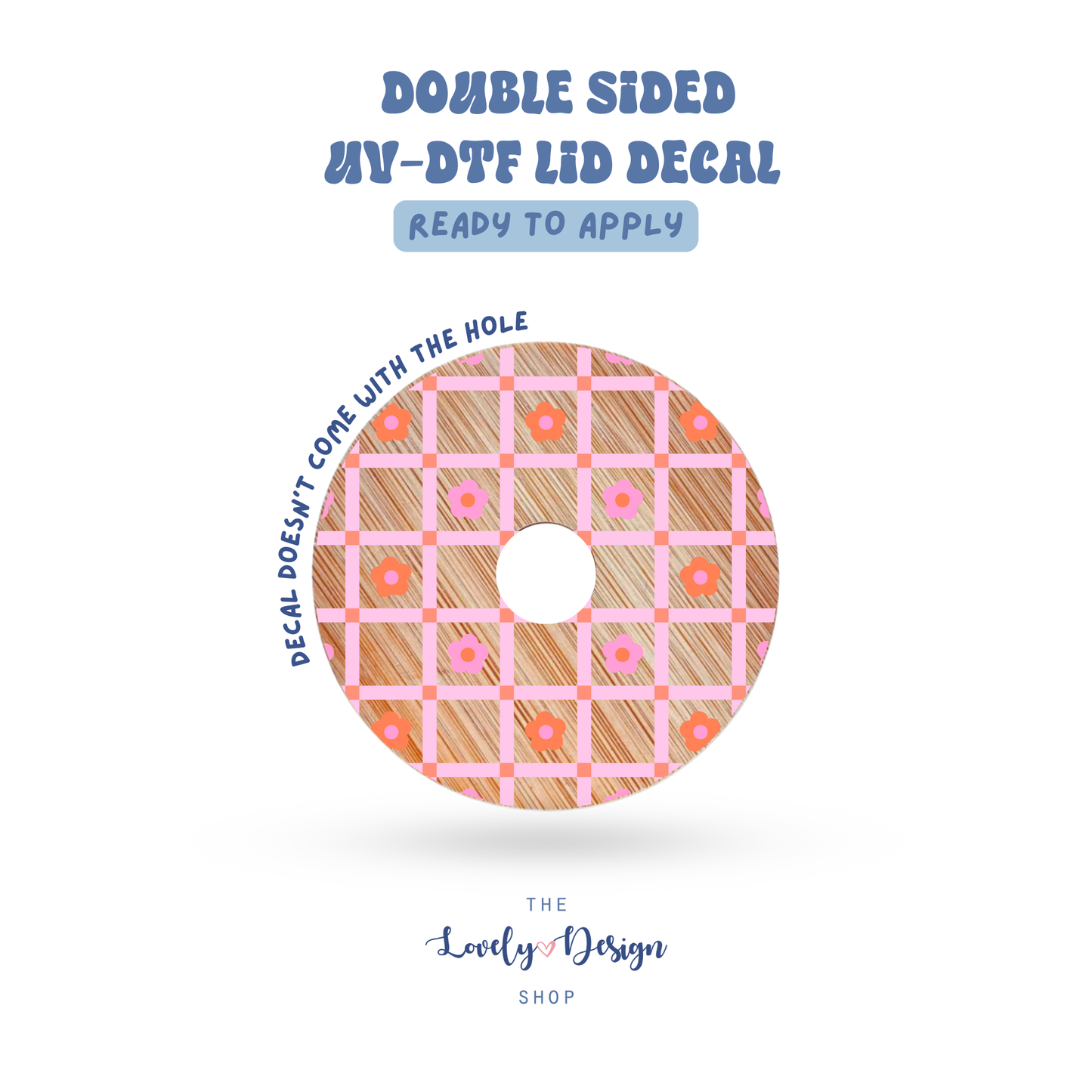 Plaid Daisies - UV DTF Lid Decal - Aug 27