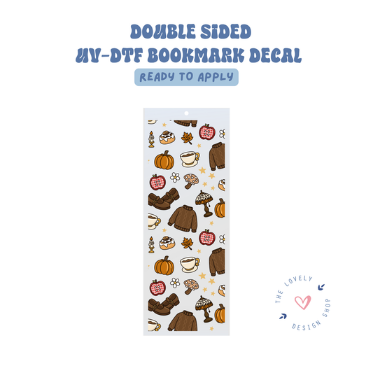 Cozy Fall - UV DTF Bookmark Decal - July 24