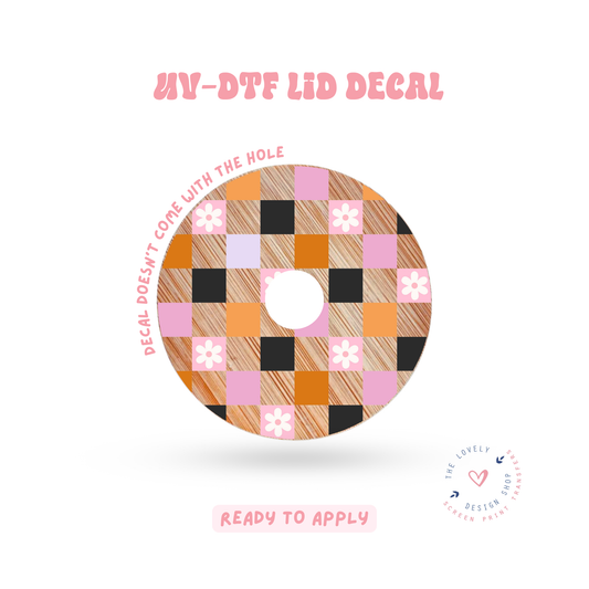 Cool Checkered - UV DTF Lid Decal - Feb 4