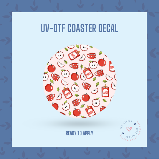 Candy Apple - UV DTF Coaster Decal - Sep 16