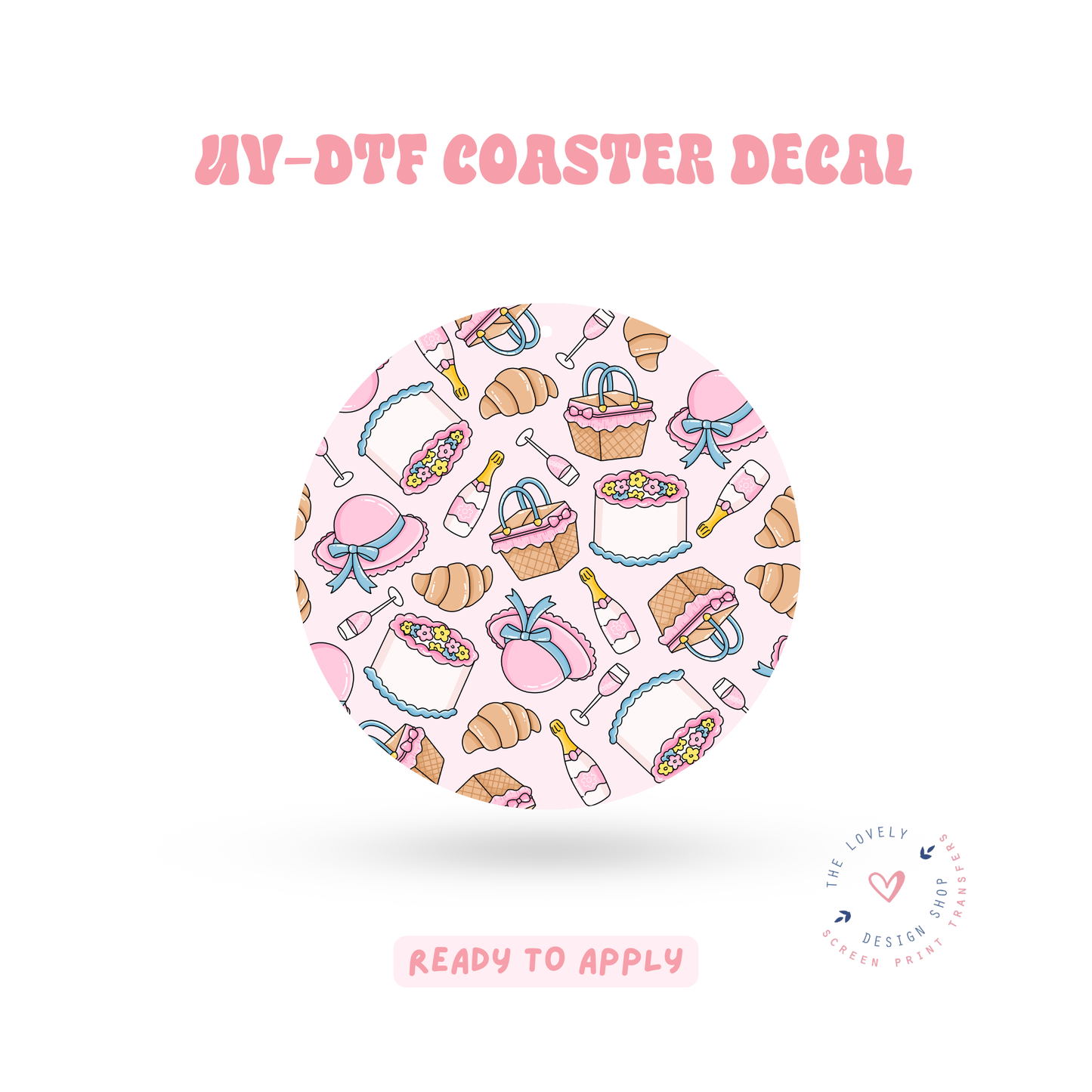 Picnic Days - UV DTF Coaster Decal - Feb 19