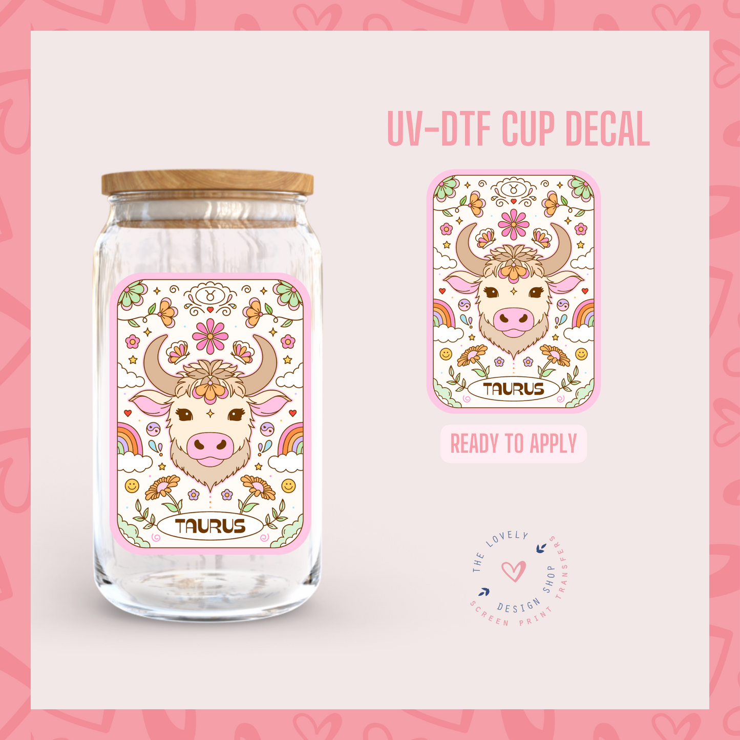 Zodiac Signs Tarot Cards - UV DTF Cup Decal (Ready to Ship) May 20