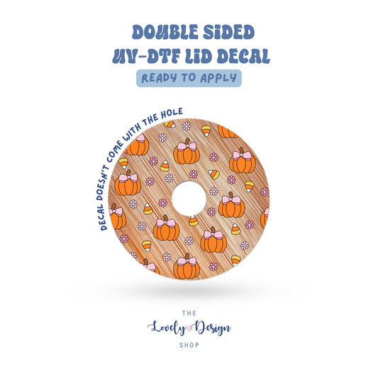 Pumpkin Candy Corn - UV DTF Lid Decal - Aug 8