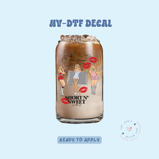 Sabri Short N' Sweet - UV DTF Cup Decal - Jan 27