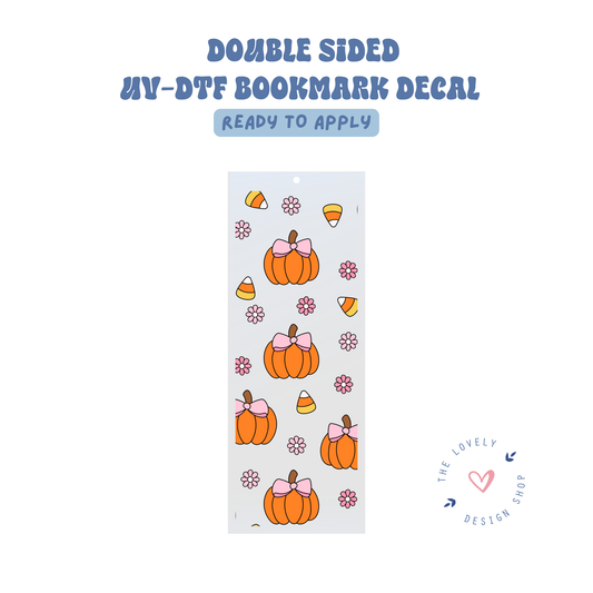 Pumpkin Candy Corn - UV DTF Bookmark Decal - Aug 8