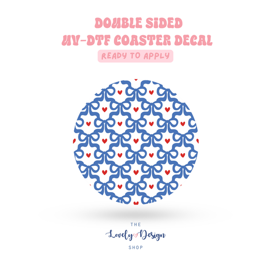 Bows - UV DTF Coaster Decal - Sep 15
