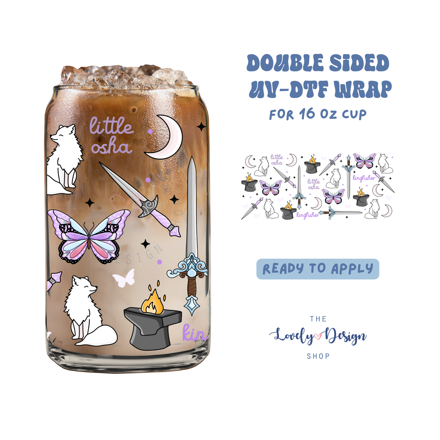 Quicksilver - UV DTF 16 oz Libbey Cup Wrap - Aug 8