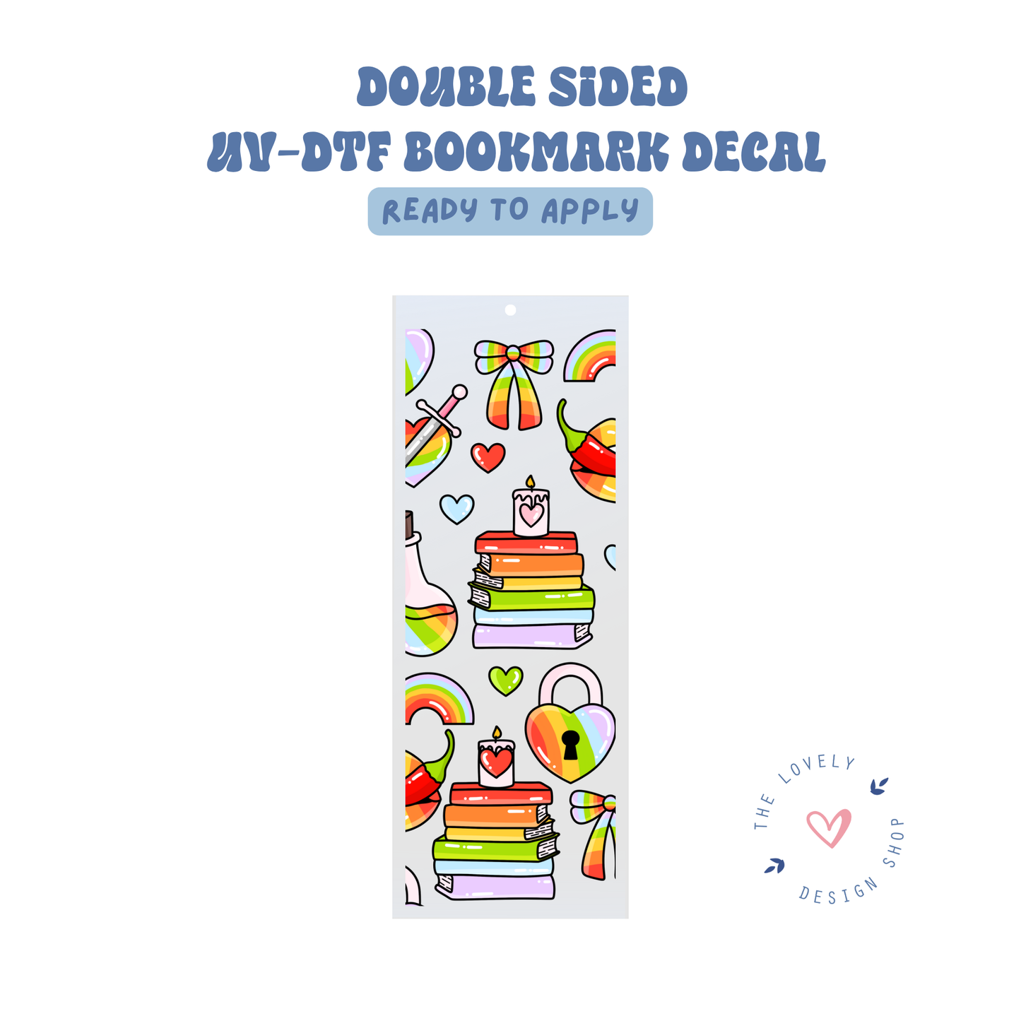 Rainbow Elements - UV DTF Bookmark Decal - Aug 8